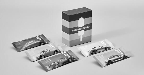 Autoworld-News: Porsche hat Eiscreme in fünf Unternehmensfarben herausgebracht