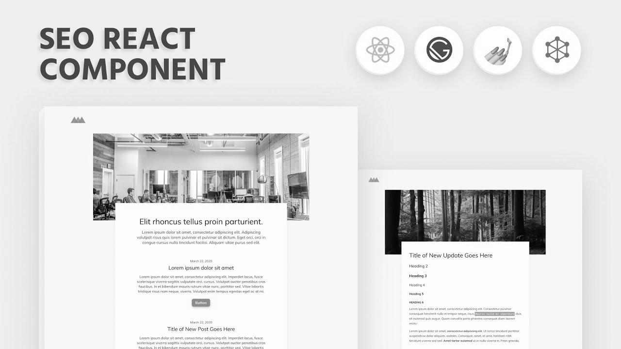 Gatsby JS: Create a search engine optimisation React Component