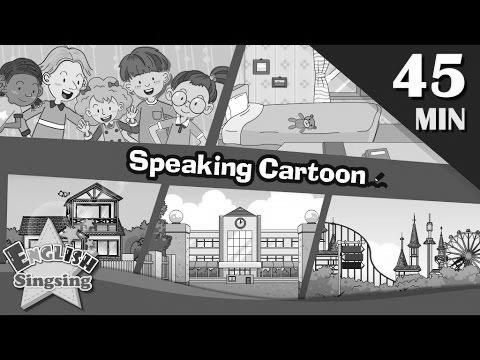 Speaking Cartoon |  45 minutes Kids Dialogues |  easy dialog |  Study English for Children