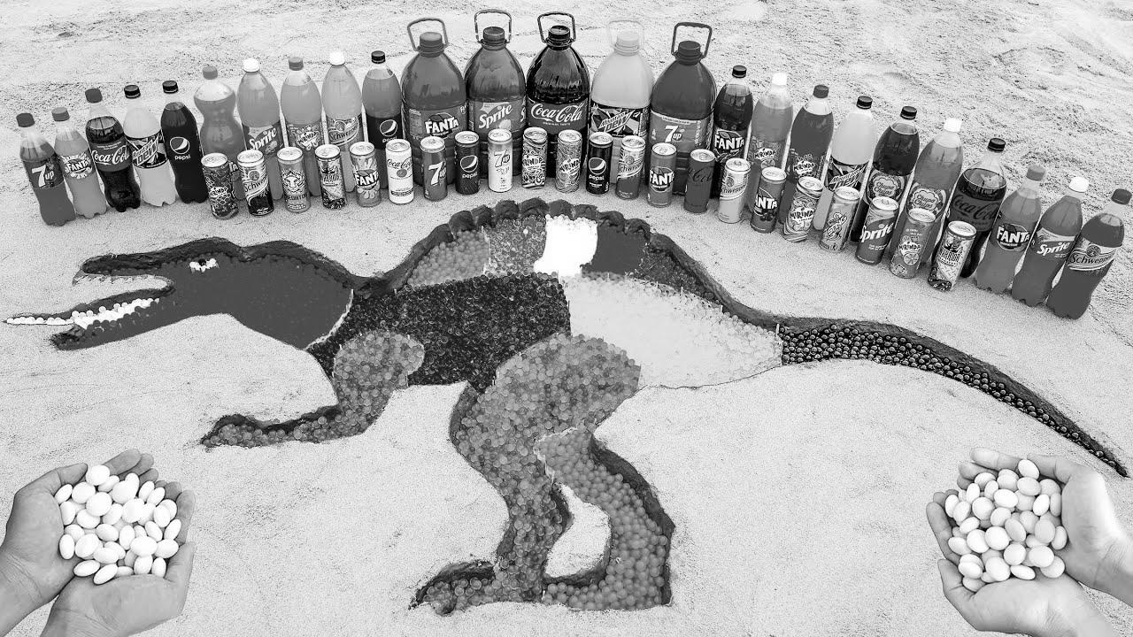 Easy methods to make Spinosaurus Dinosaur with Orbeez, Fanta, Sprite, Coca Cola, Mentos and In style Sodas