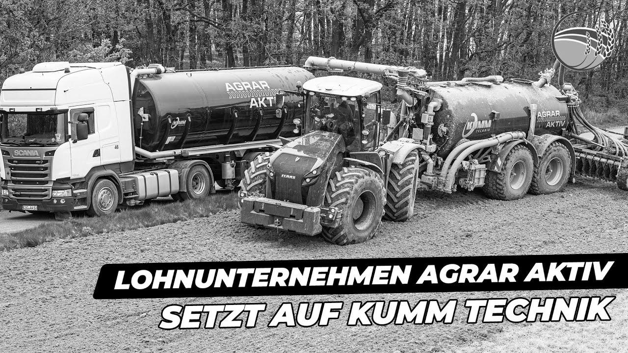 Agrar Aktiv contractors rely on liquid manure technology from KUMM Technik |  Claas Xerion 4000