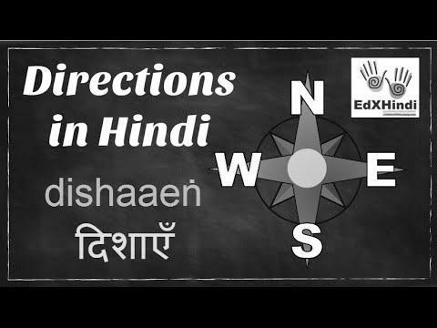 LEARN HINDI – The best way to say 4 Directions in Hindi East,West,North,South – Animation