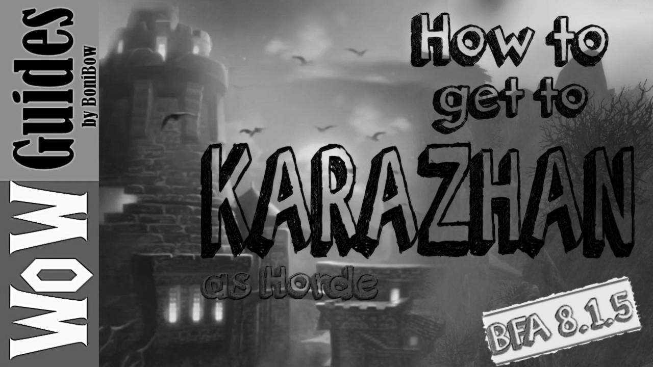 How you can get to Karazhan (Learn the txt beneath the video for Shadowlands)